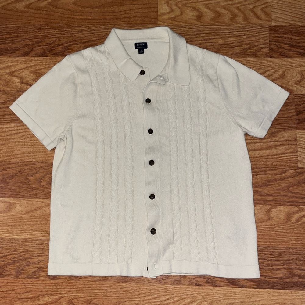 J. Crew Cream Casual Button Down Shirt